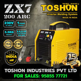TOSHON ZX7 200 ARC Inverter Welding System - 200A, 1-Phase, Portable