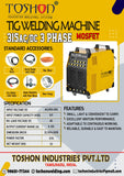 Toshon TIG/ARC 315BP AC/DC 3 Phase Mosfet Welding Machine